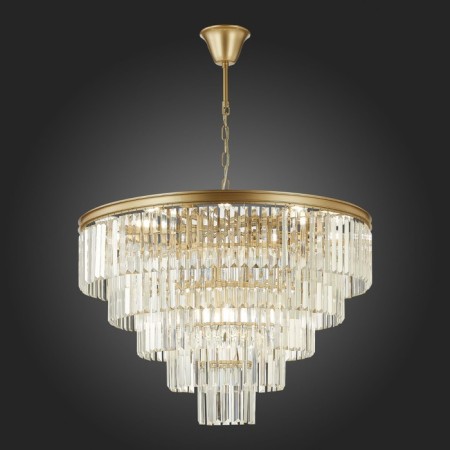Suspended chandelier ST LUCE. SL1624.203.15. Ercolano. 15x40 watts, E14, 80x80x56 cm, Shampan-5