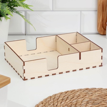 Organizer of a wooden kitchen, 22 × 16 × 4.5 cm-1