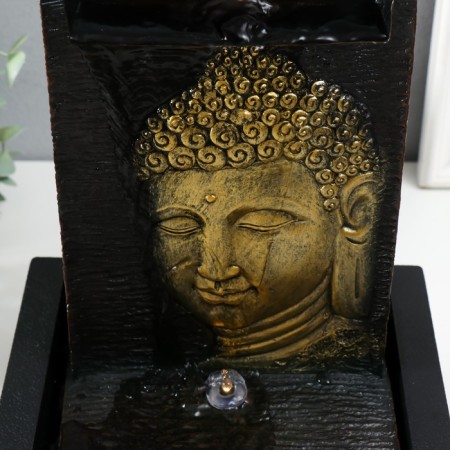 The desktop fountain from the network, backlight "Buddha image on the wall" 21.5x17x27.5 cm-4