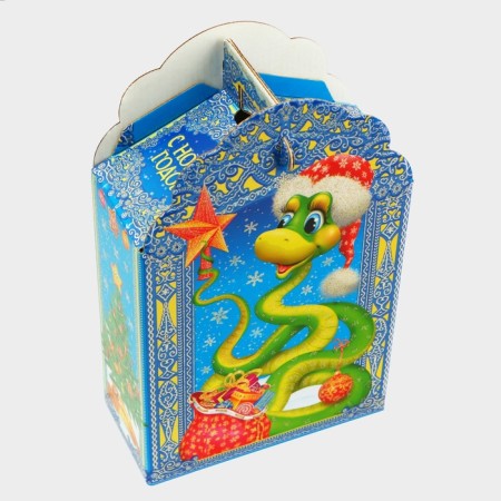 New Year. Gift box New Year's “visit” 16.8 x 7 x 25 cm.-2