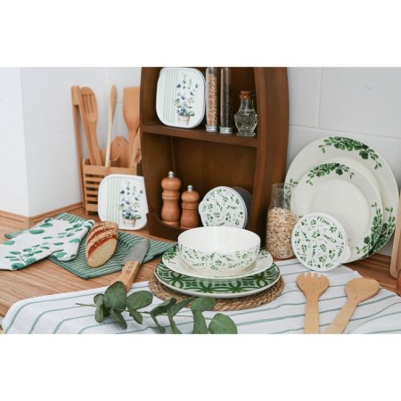 Set of kitchen shade "Eucalypt": mittens 20x27 cm, take 19x19 cm, 100% cotton-6