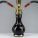 Hookah "Amol", 42 cm, 2 tubes, black