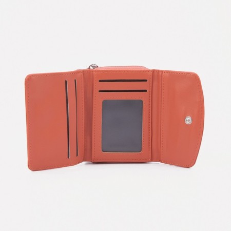 Women's wallet on the button, orange color-2