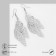 Earrings hanging "leaves", silver color, 8 cm
