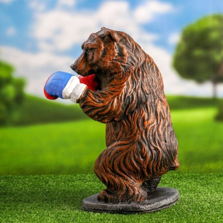 Garden figure "Bear Boxer" 35x24x18cm-2