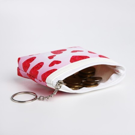 Women's wallet with lightning, white/pink/red color-2