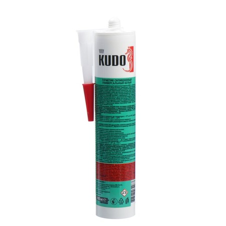 Sealant Kudo, silicone, universal, white, 280 ml-1