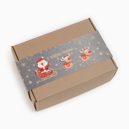 New Year. Set of Gift "New Year: Happiness" blanket and accessories-7