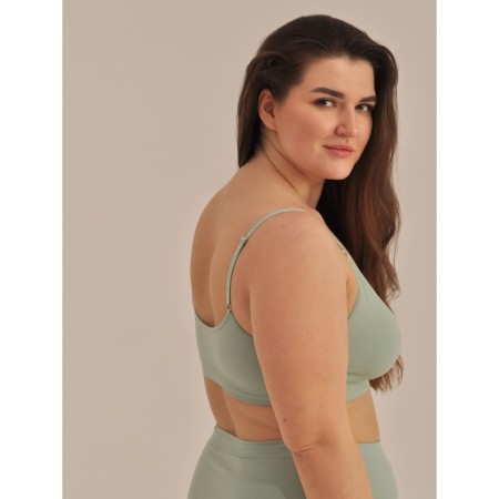 Female top on adjustable straps with cups Top with Cup, size 52-54, pistachio color-1