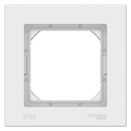 Frame SE AtlasDesign Aqua, 1 post, IP44, White, Atn440101-1
