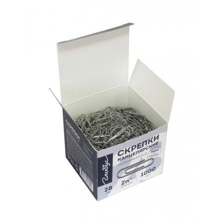 Office clerk Globus, 1000 pcs, 28 mm, galvanized-1