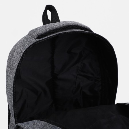 A backpack with a zipper, 2 external pockets, color gray color-5