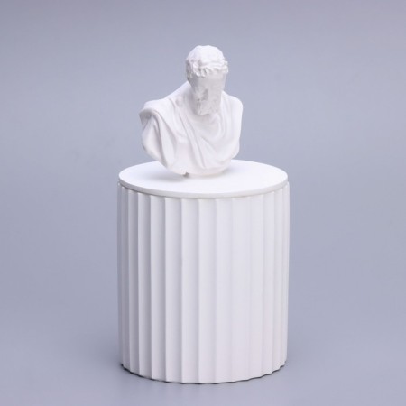 Candle in concrete Aromatic "Michelangelo", orange Ottoman, 13x7cm, soy wax, 160 g-2