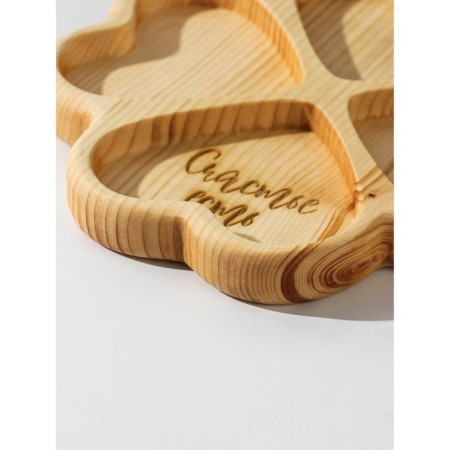 Menzhitsa Author Adelica "Heart", 22 × 22 × 2.5 cm, a whole array of cedar, Milk color-1