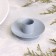 Lotus 2N candlestick Metal per 1 candle, 7.5x2.5 cm, gray