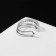 Earring "Kaff" Black and white lines, black and white color in silver