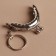 Farmoire of the sewing "semicircle", with a ring, 5.3 × 4.5 cm, silver color