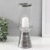 Ceramics candlestick, glass per 1 candle "Desert" d = 8 cm silver 9.5x9.5x27 cm