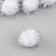 A set of textile details for the decor "bombs" 25 pcs. set, size 1 pc. 2 cm, color silver