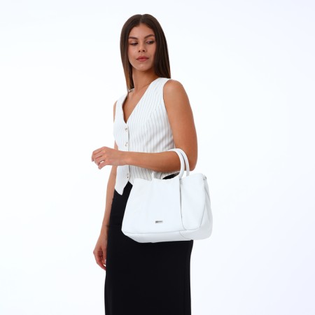 Women's bag with lightning, white color-8