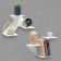 Pan-column "Italian", 2 pcs, white, metal thickness 2 mm, 39 x 16 x 25 cm