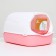 Domik toilet 43 x 32 x 28 cm, white-pink