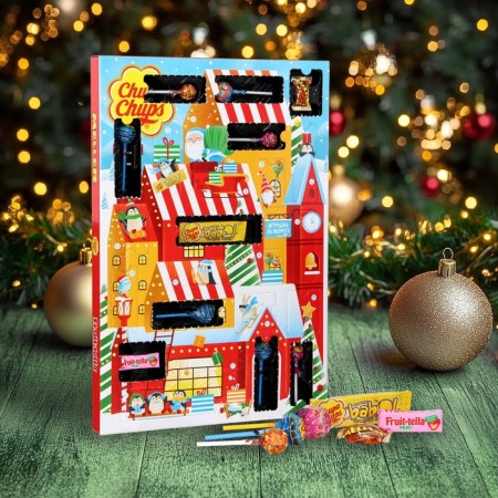 New Year. New Year's Advent Calendar Chupa Chups, Fruittella and Meller, 224 g