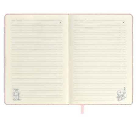 Delicidal Air A5, 164 Escalada sheets, fingered binding with foam rubber, artificial leather "Laika", glassy line, cream offset 70 g/m², pink-7