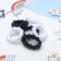 Hair elastic band "Mahrushka" (set of 100 pcs) classic, 3 cm, black and white