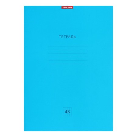 A4 notebook, 48 sheets in the Erichkrause cage "NEON classic", cover of shared cardboard, offset block, whiteness 100%, blue-1