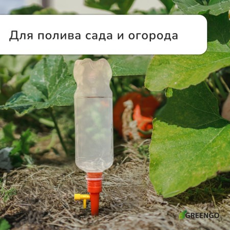 Auto -polyoves for indoor plants Greengo for a bottle, adjustable, with a tap, of plastic, height 15 cm, mix-4