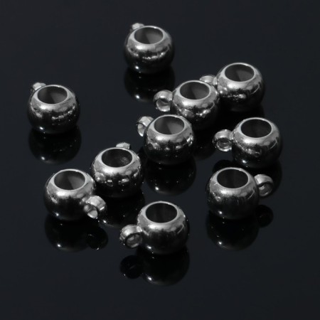 Kulon holder 1.5 × 1.2 × 0.9 cm, (set 10 pcs.), Silver color