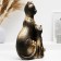 Pig a piggy bank "Cats Pharaohs" Black in gold, 29cm