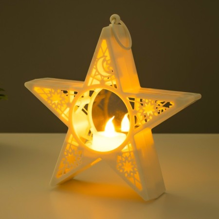 Star's nightlight LED from white batteries 5x19.5x18.5 cm Risalux-2