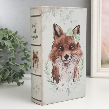 Safe Brush Todge to the leatherette "Fox with a bow" 21x13x5 cm