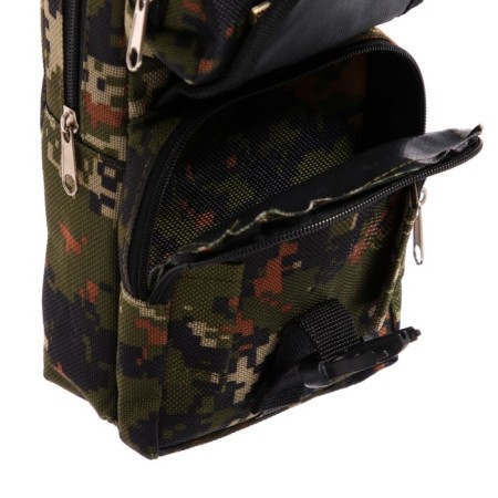School "Militarian backpack", on a zipper, 2 departments, mix-4