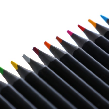 Pencils colored 18 colors Blackwoodcolor, plastic, three -sided, mix-7