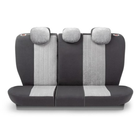 Auto-Cherkhly Signature, Velor material, 5 mm foam, 3D cut, 15 objects, 5 headrests, 2 pockets, 4 zippers, 4 end valves, Airbag black and gray-2