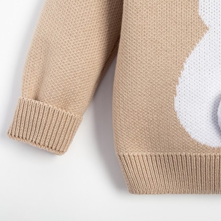 Kit knitted baby I “hare” height 80-86 cm, beige color-3