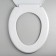 The toilet seat with the Rossplast lid "Decor. White marble ”, 44 x 36 cm, white color