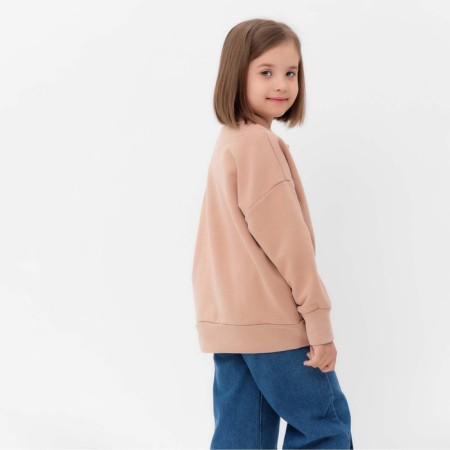 Bombber Children's minku beige color, height 116 cm-4