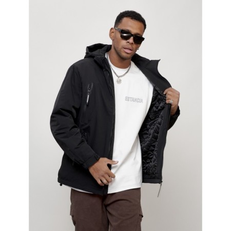 Male spring jacket, size 50, black color-4