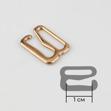 Strege hook, metal, 10 mm, 20 pcs, gold color-1