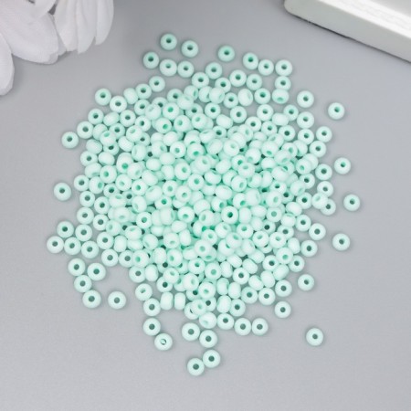 Glass 8/0 "Marshmallow. Matte. Biryuza" 10 g-1