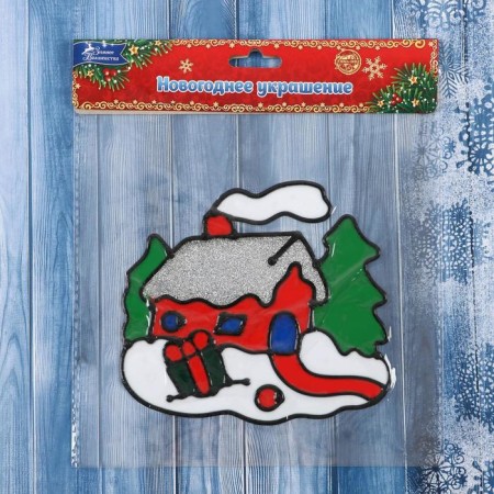 Glass sticker "Fighting house" 14x13 cm-2