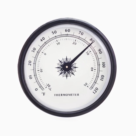 Thermometer, D-6.5 cm, black