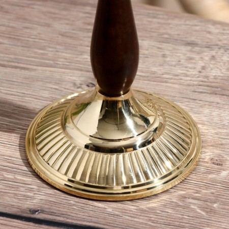 Lupa table souvenir "ari" wood, brass 25 cm-1