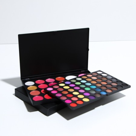 A set of decorative cosmetics (shadows for the eyelids, blush, lip gloss, correctors)-12
