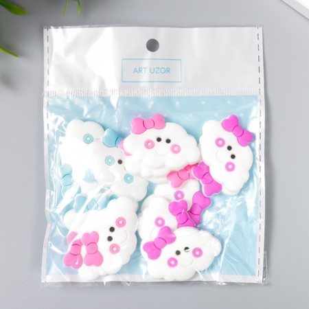 Decor for creativity rubber "Rushi Cloud" set 15 pcs mix 2.5x3.5 cm-4