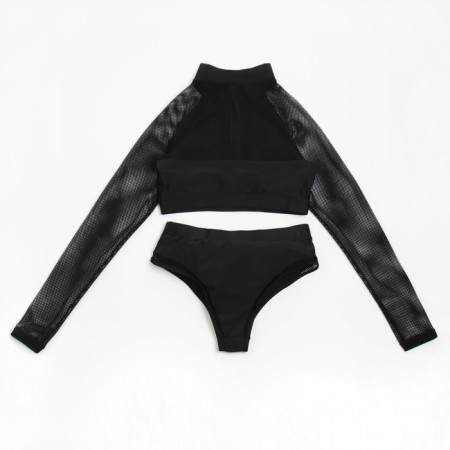 Women's swimsuit "Sport" Separate minku Black color, size 46-10